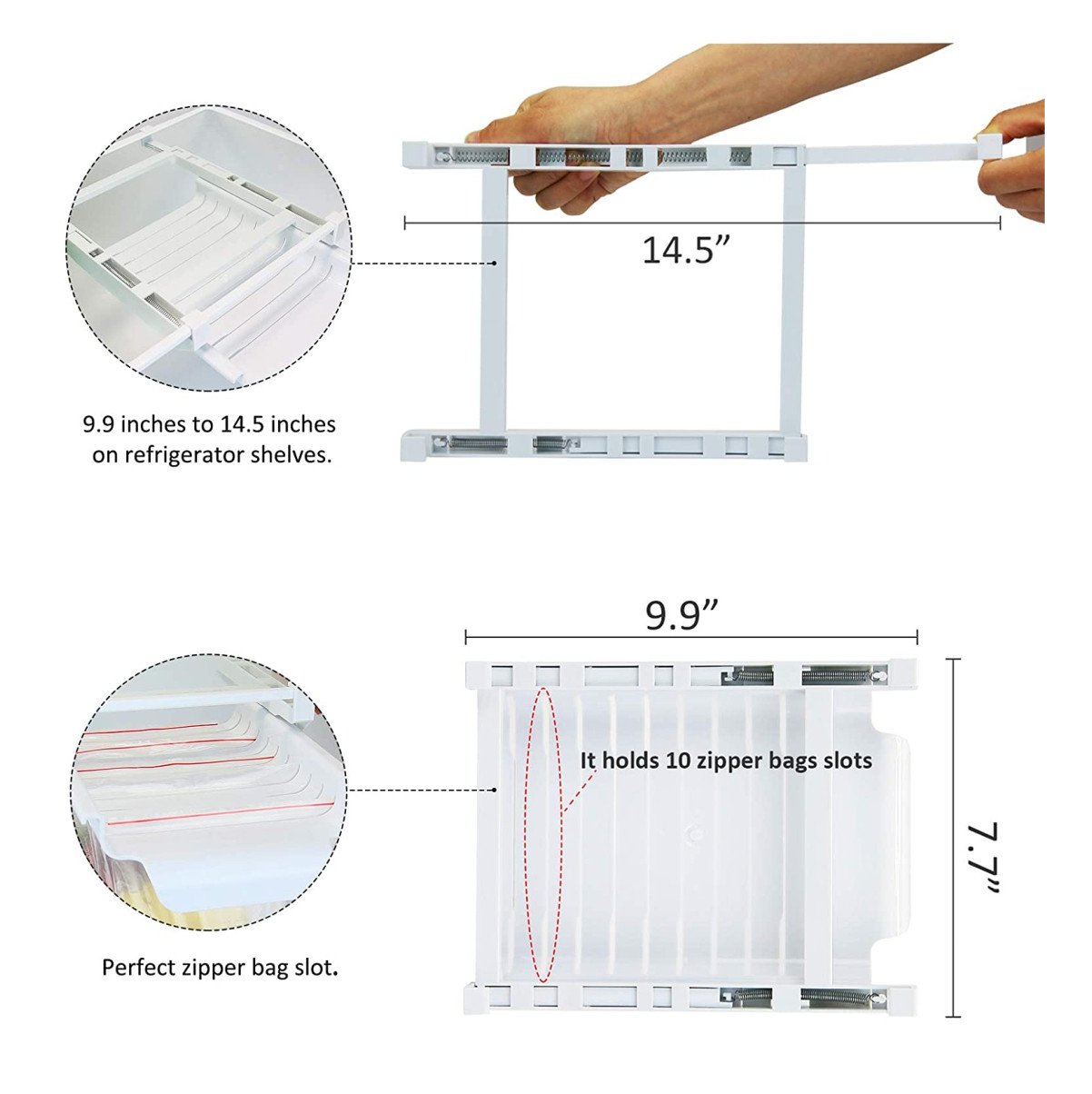Miniatura 3 de Organizador Nevera + 10 Bolsas Ziplock